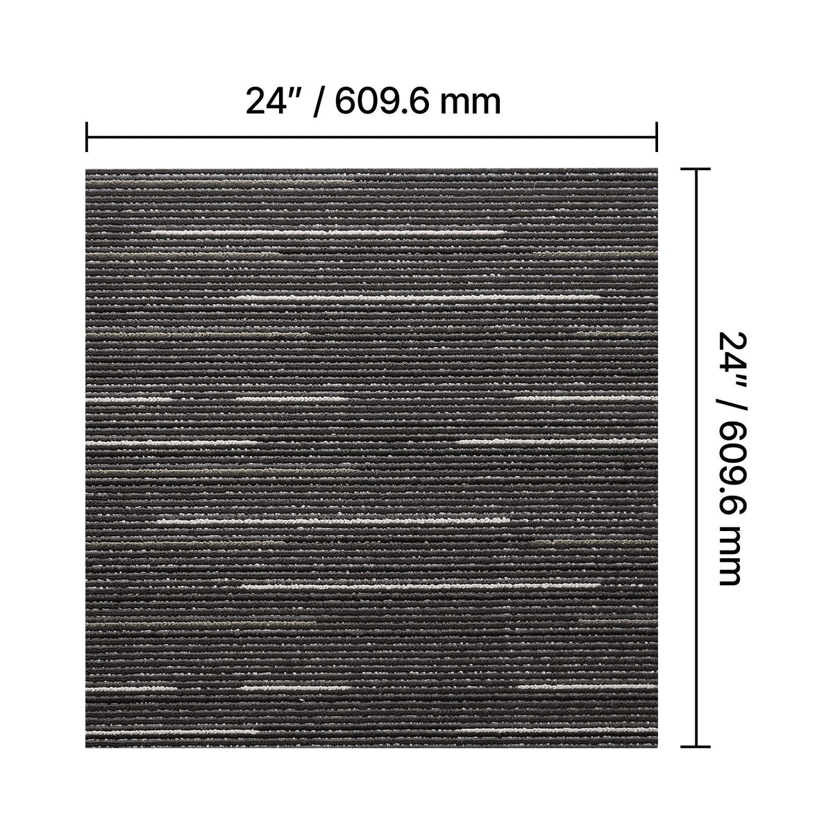 Carpet Tiles Reusable 24x24 inch, 24 PCS Modular Carpet Square Rug, Commercial Floor Soft Padded for Seamless Cover 96sq.ft, Easy DIY Replacement for Living Room Bedroom Office Indoor,Gray
