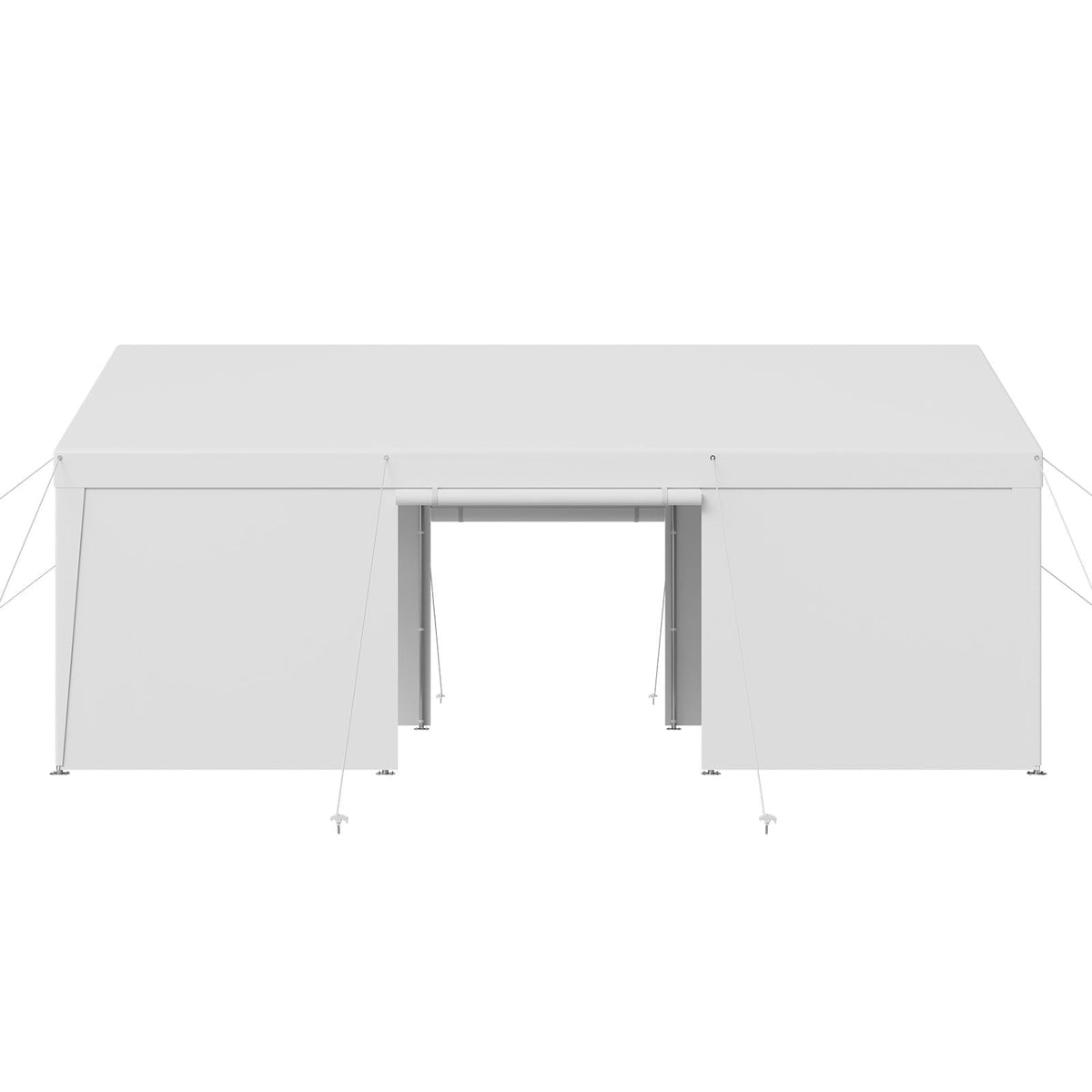 Carport, 10 x 20 FT Outdoor Car Canopy, Potable Carport with Removable Sidewalls & Door, Heavy Duty Car Shelter, UV-Resistant & Water-Resistant, All-Season Protection for Automobile Boat White