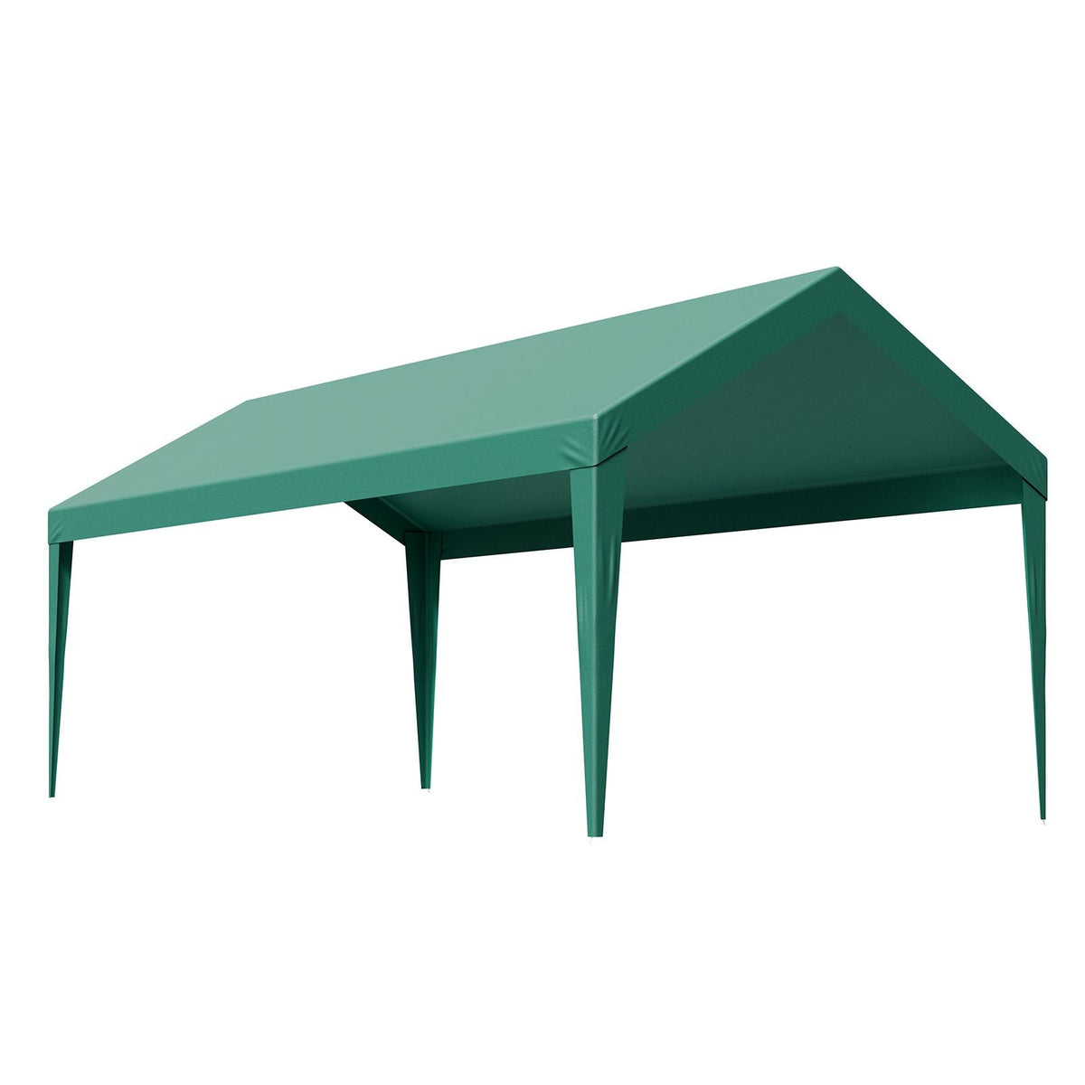 Carport Replacement Canopy, 10 x 20 ft Potable Garage Tent Top Tarp, UV-Resistant & Waterproof Car Shelter Tarp, Heavy Duty Car Port Cover with Ball Buggees, Dark Green, Frame Not Included