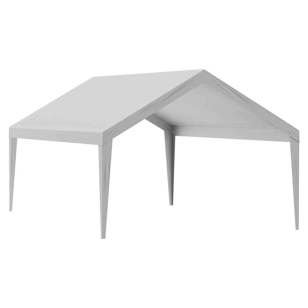 Carport Replacement Canopy Cover 13 x 20 ft, Garage Top Tent Shelter Tarp Heavy-Duty Waterproof & UV Protected, Easy Installation with Ball Bungees,Grey (Only Top Cover, Frame Not Include)