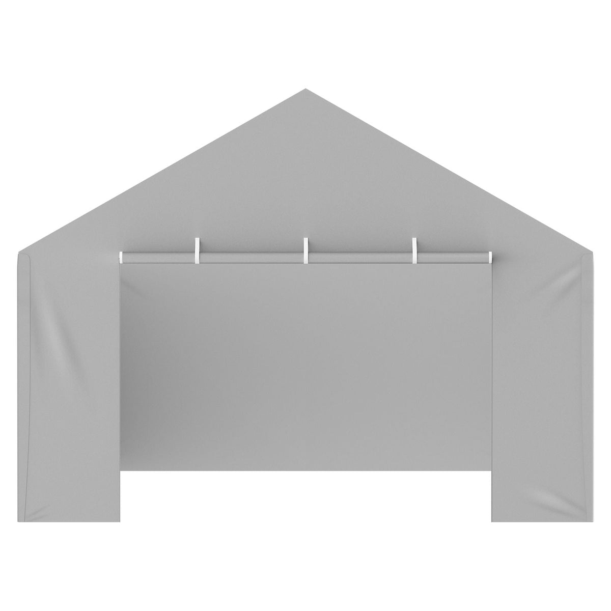 Carport Replacement Canopy Cover Side Wall 13 x 20 ft, Garage Tent Shelter Tarp Heavy-Duty Waterproof & UV Protected, Easy Installation with Ball Bungees,Grey (Top and Frame Not Included)