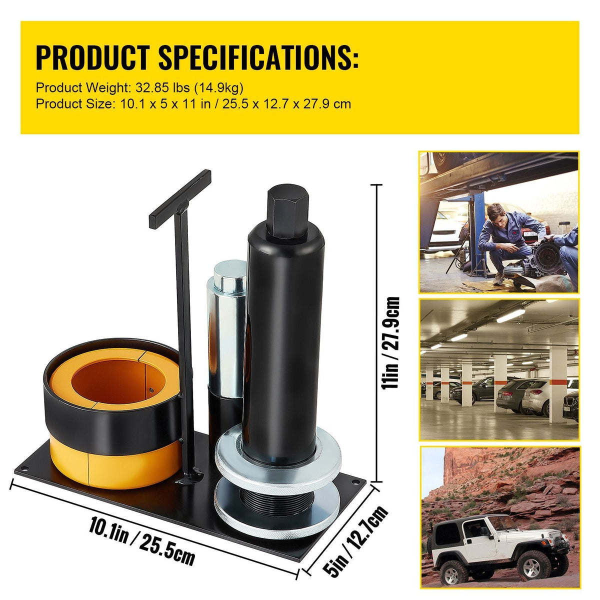 Carrier & Pinion Bearing Puller, Compatible with Dana 30,40,50,60,70, 80, Ford 10.25\" Bearings, Pinion Puller Tool with 3 Clamshells, 45# Steel Clamshell Bearing Puller for Auto Repair