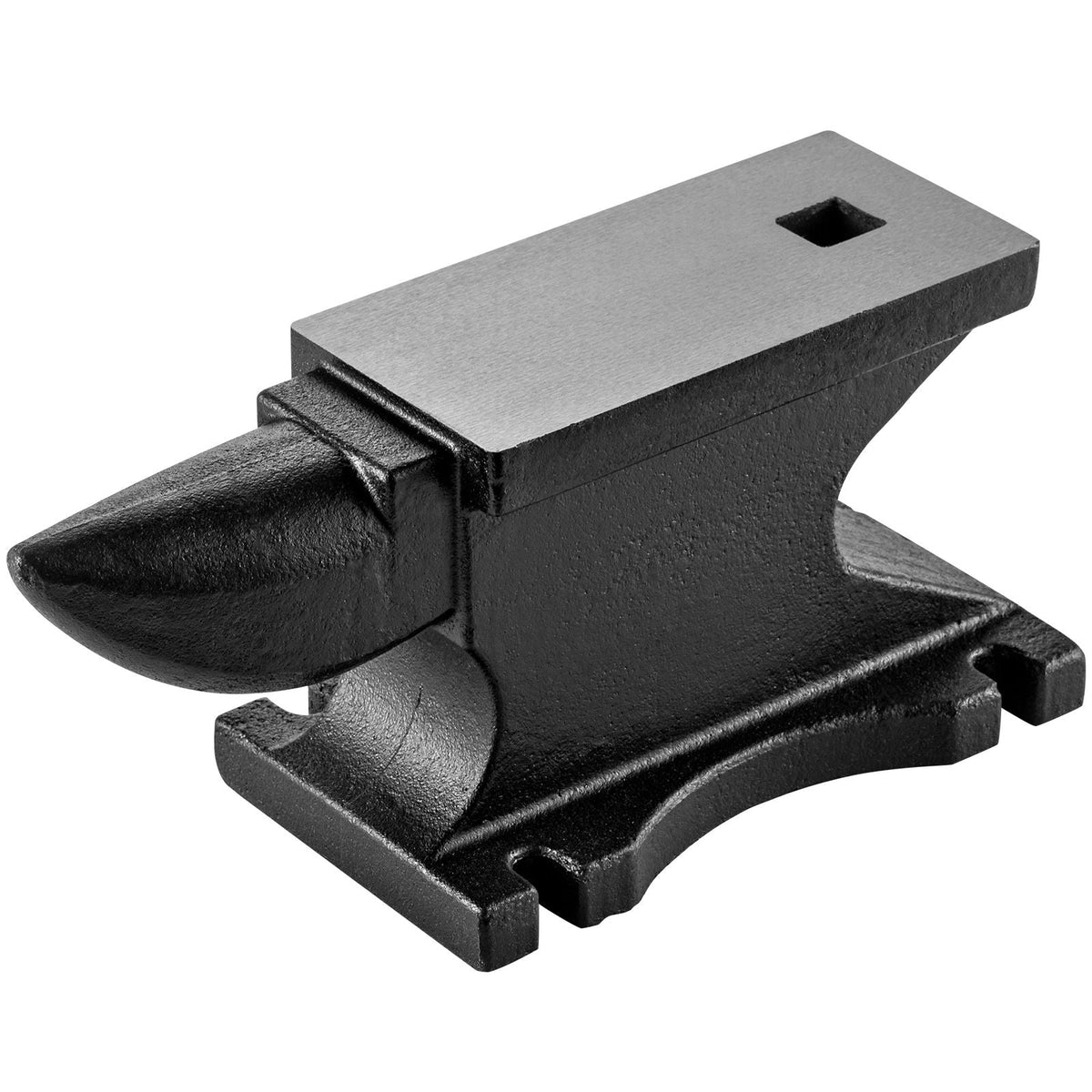 Cast Iron Anvil, 100 Lbs/45kg Single Horn Anvil, with 10.4 x 5 in Countertop and Stable Base, High Hardness Rugged Round Horn Anvil Blacksmith, for Shaping, Bending, Twisting