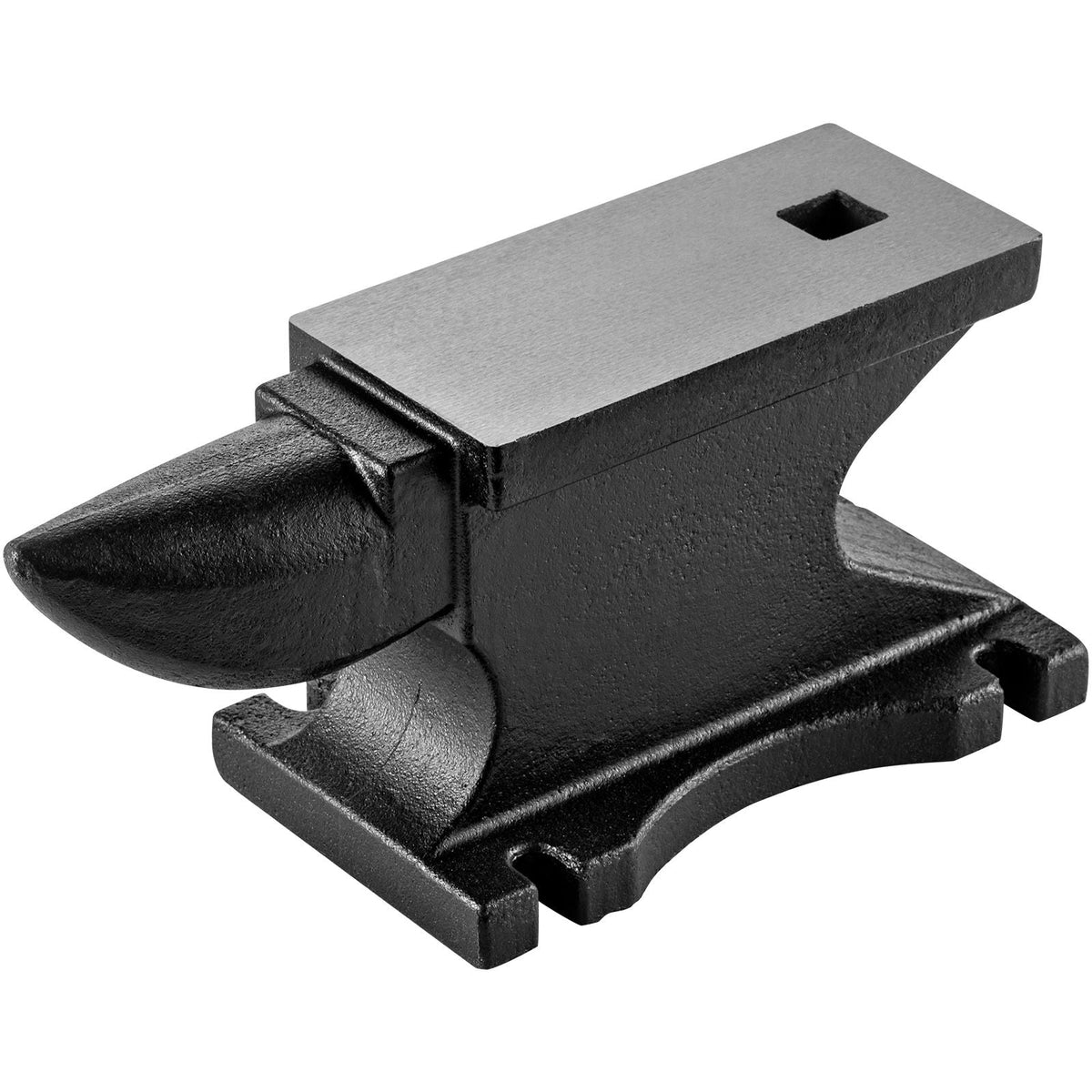 Cast Iron Anvil, 100 Lbs/45kg Single Horn Anvil, with 10.4 x 5 in Countertop and Stable Base, High Hardness Rugged Round Horn Anvil Blacksmith, for Shaping, Bending, Twisting