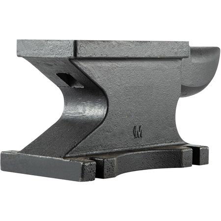 Cast Iron Anvil, 100 Lbs/45kg Single Horn Anvil, with 10.4 x 5 in Countertop and Stable Base, High Hardness Rugged Round Horn Anvil Blacksmith, for Shaping, Bending, Twisting