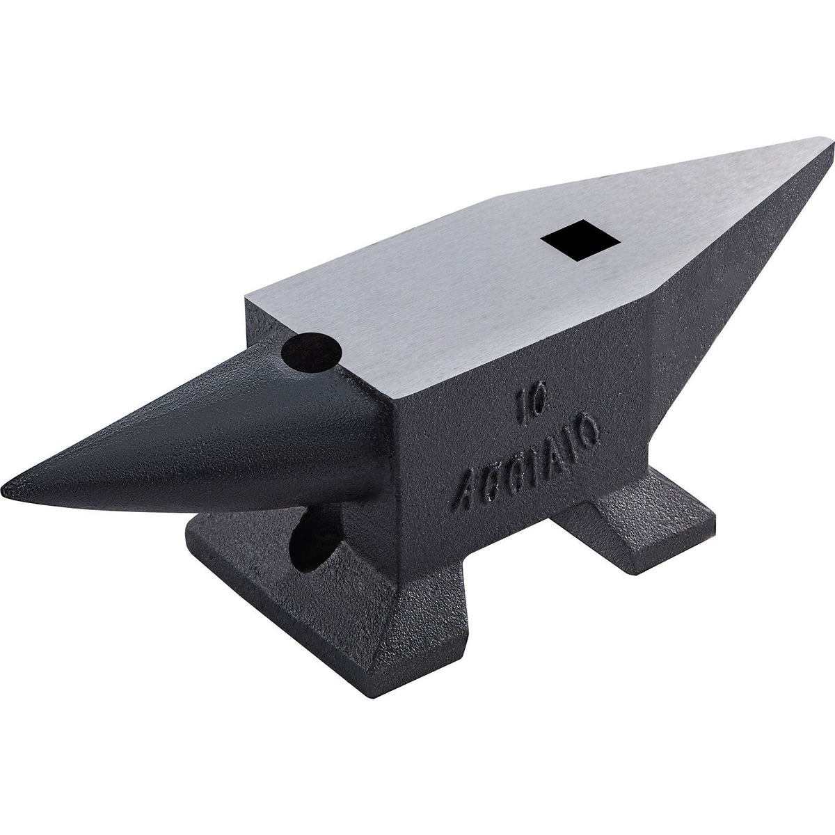 Cast Iron Anvil, 22 Lbs/10kg Single Horn Anvil, with Large Countertop and Stable Base, High Hardness Rugged Round Horn Anvil Blacksmith, for Shaping, Bending