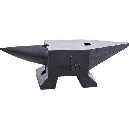 Cast Iron Anvil, 22 Lbs/10kg Single Horn Anvil, with Large Countertop and Stable Base, High Hardness Rugged Round Horn Anvil Blacksmith, for Shaping, Bending