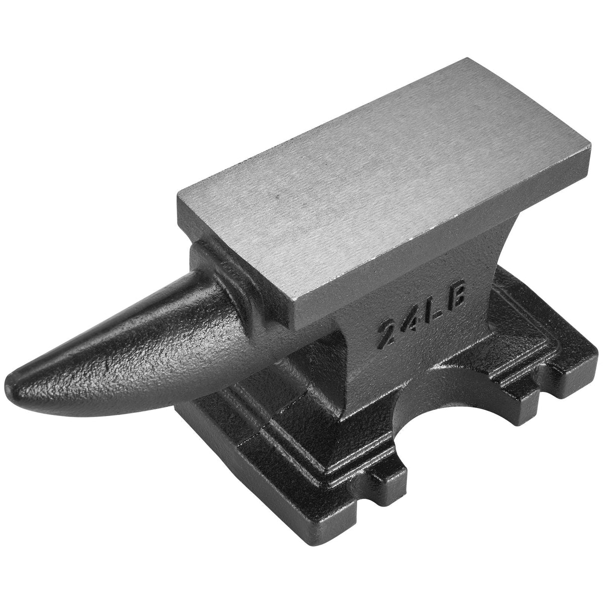 Cast Iron Anvil, 25 Lbs(11kg) Single Horn Anvil with 6.8 x 3.5 inch Countertop and Stable Base, High Hardness Rugged Round Horn Anvil Blacksmith, for Bending, Shaping