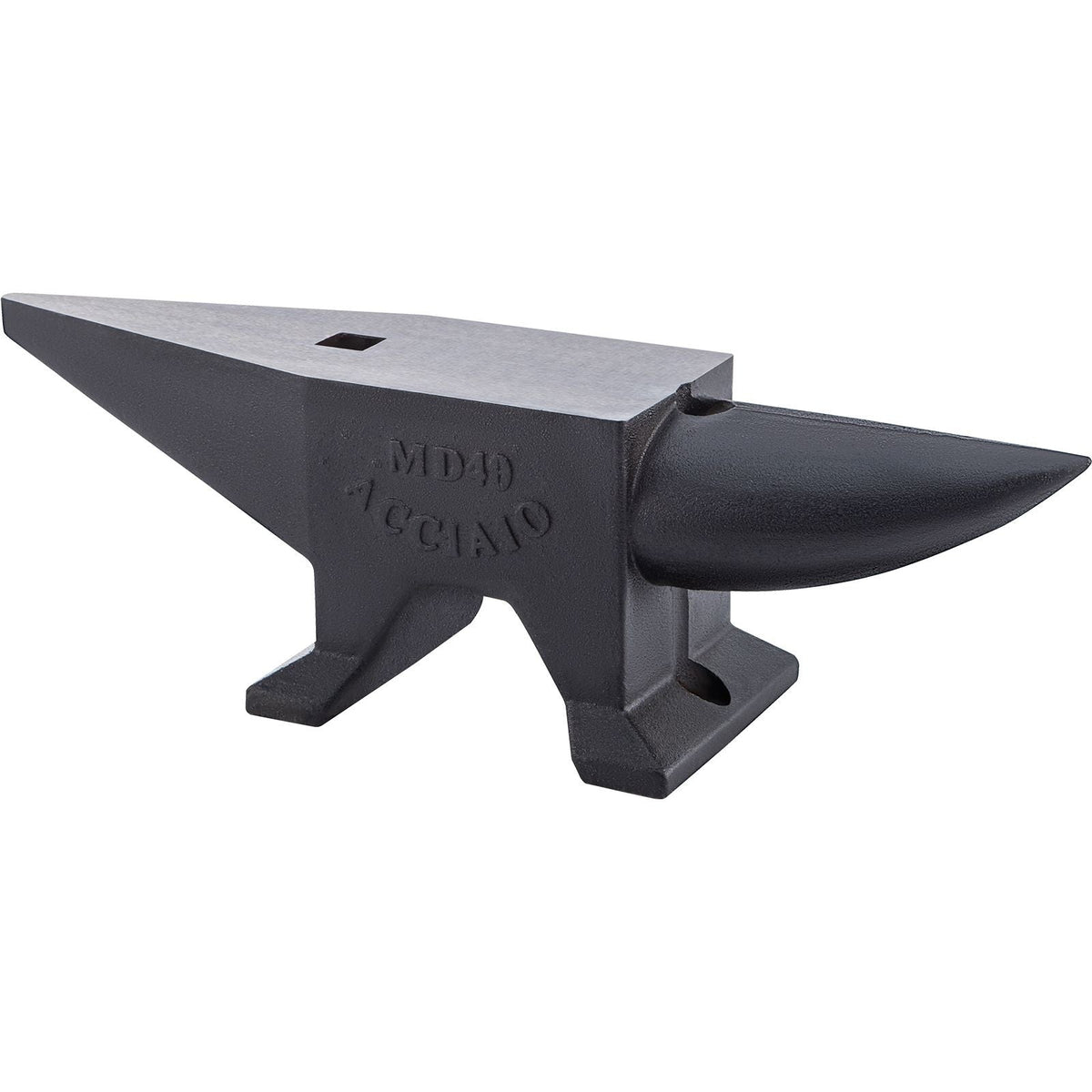 Cast Iron Anvil, 86 Lbs Single Horn Anvil with Large Countertop and Stable Base, High Hardness Rugged Round Horn Anvil Blacksmith, for Bending, Shaping