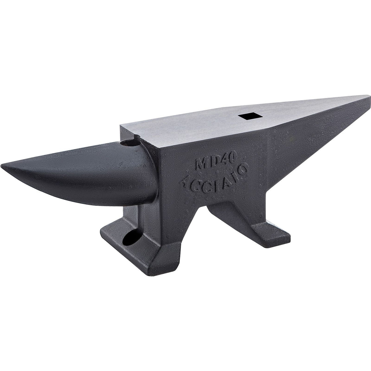Cast Iron Anvil, 86 Lbs Single Horn Anvil with Large Countertop and Stable Base, High Hardness Rugged Round Horn Anvil Blacksmith, for Bending, Shaping