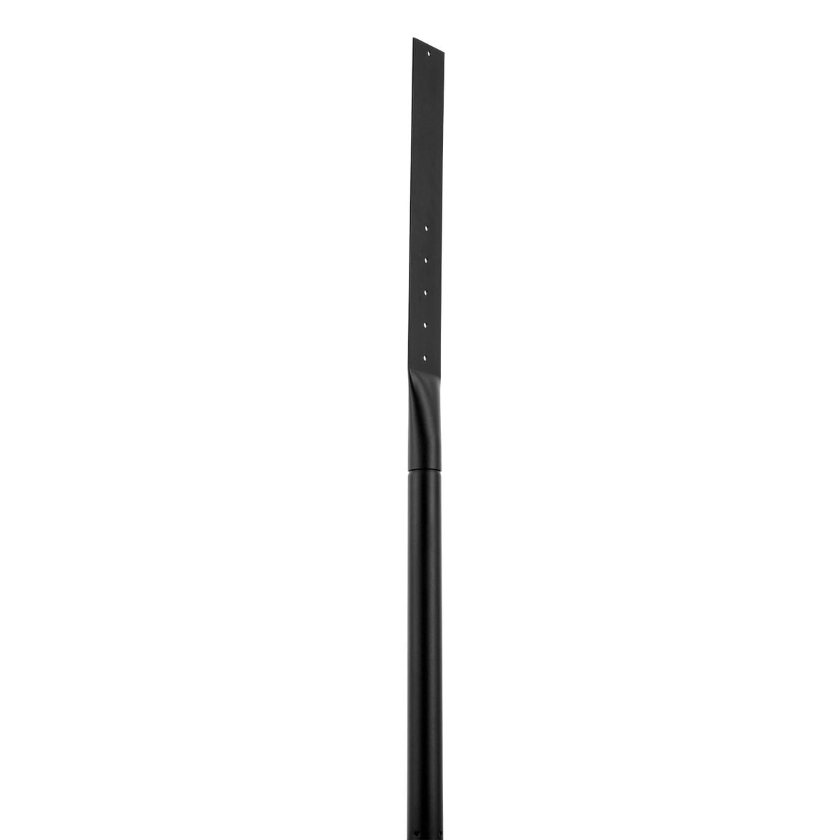 Cast Iron Sign Post, 4 ft Portable Heavy Duty Steel Post Sign Holder with Hard Plastic Base & Wheels, U-Channel Sign Stand for Garden, Courtyard, Farm or Traffic Intersection, Black