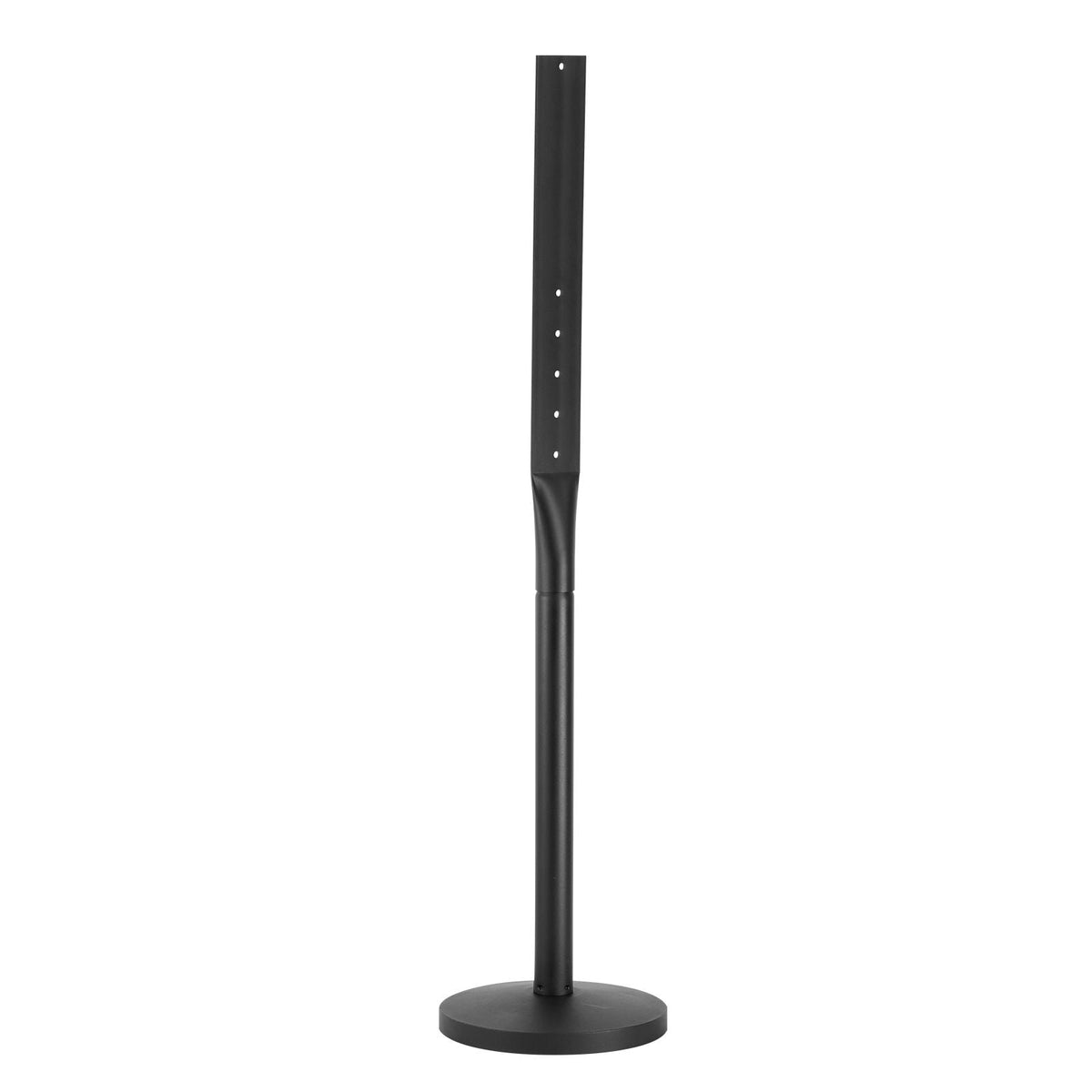 Cast Iron Sign Post, 4 ft Portable Heavy Duty Steel Post Sign Holder with Hard Plastic Base & Wheels, U-Channel Sign Stand for Garden, Courtyard, Farm or Traffic Intersection, Black