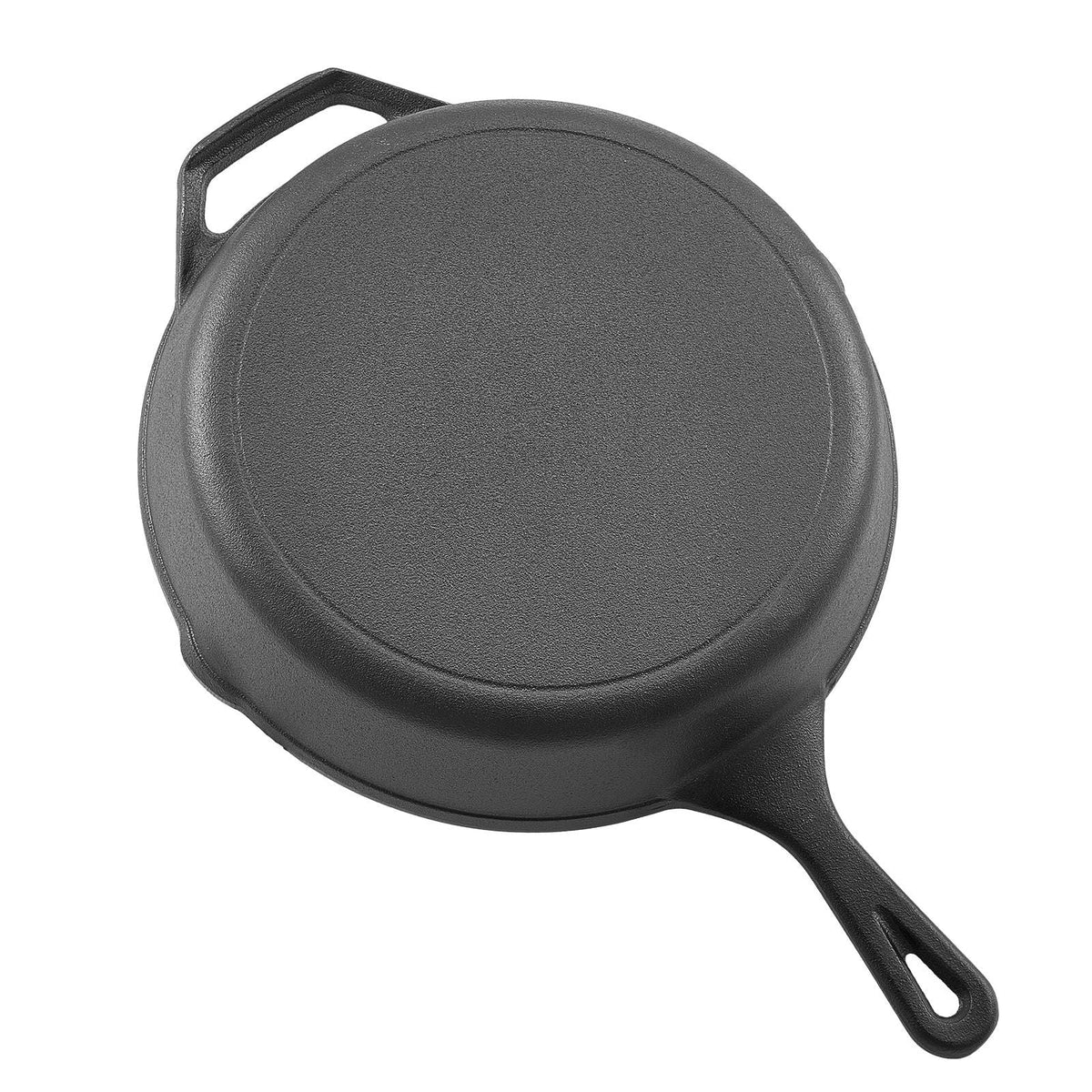 Cast Iron Skillet, 4-Piece Frying Pan Set (6, 8, 10, 12 in), Skillets with Heat-Resistant Silicone Handle, Pre-Seasoned Chef's Pan, Kitchen Cookware, for Oven, Gas, Electrical, Induction, Black
