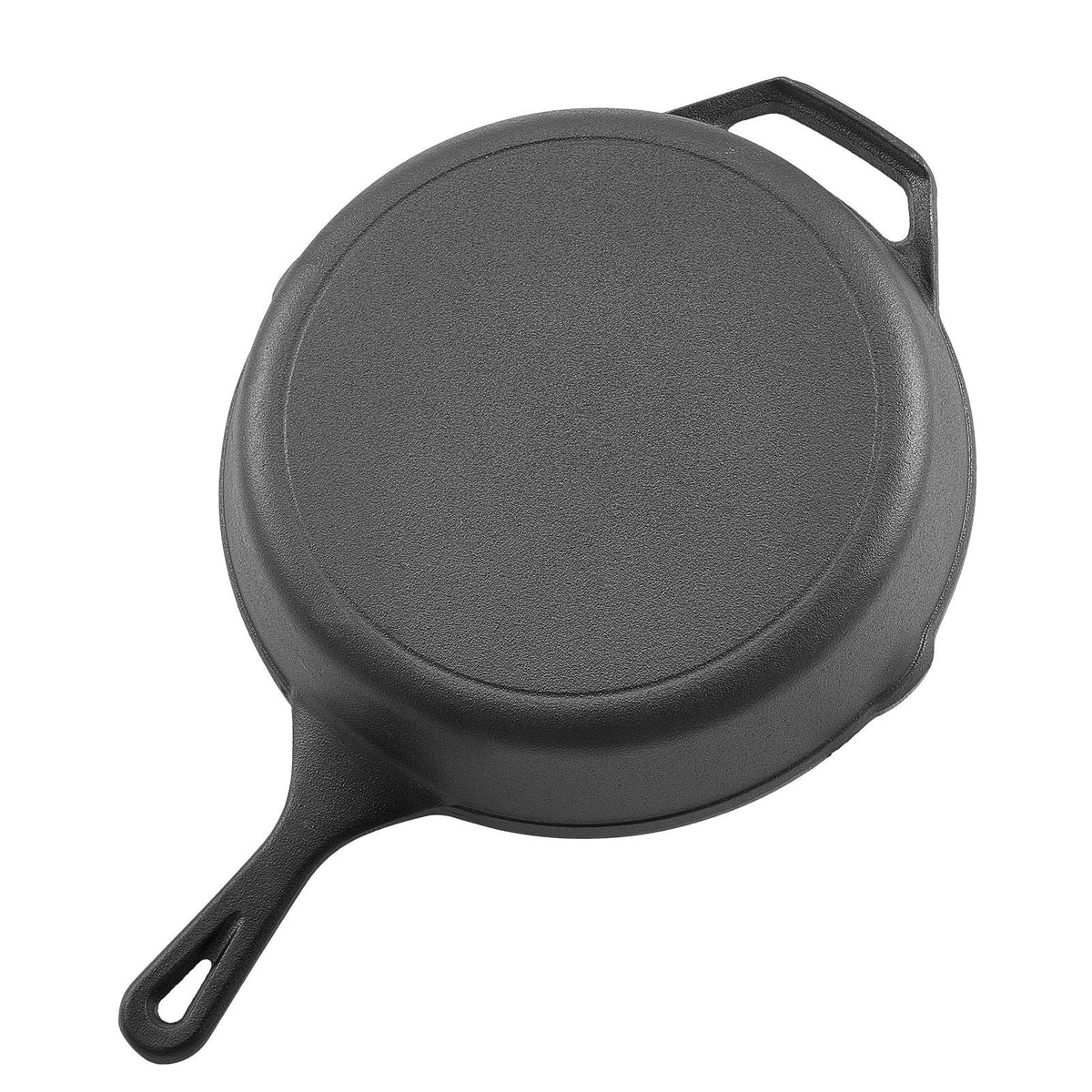Cast Iron Skillet, 4-Piece Frying Pan Set (6, 8, 10, 12 in), Skillets with Heat-Resistant Silicone Handle, Pre-Seasoned Chef's Pan, Kitchen Cookware, for Oven, Gas, Electrical, Induction, Black