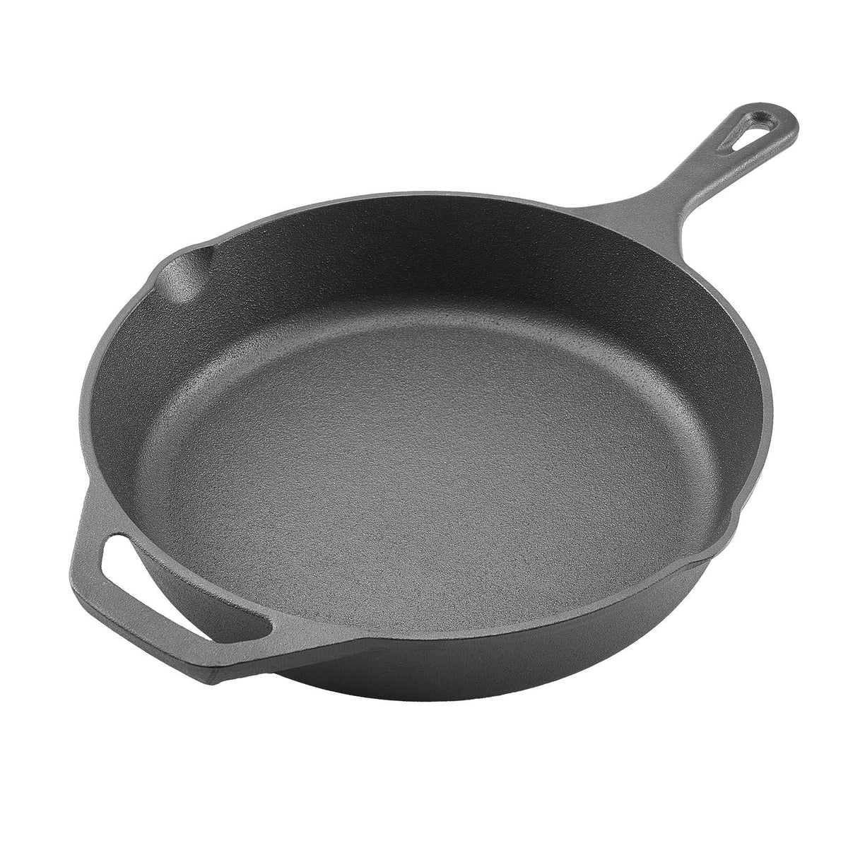 Cast Iron Skillet, 4-Piece Frying Pan Set (6, 8, 10, 12 in), Skillets with Heat-Resistant Silicone Handle, Pre-Seasoned Chef's Pan, Kitchen Cookware, for Oven, Gas, Electrical, Induction, Black