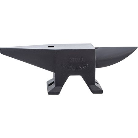 Cast Steel Anvil, 132 Lbs(60kg) Single Horn Anvil with Large Countertop and Stable Base, High Hardness Rugged Round Horn Anvil Blacksmith, for Bending, Shaping