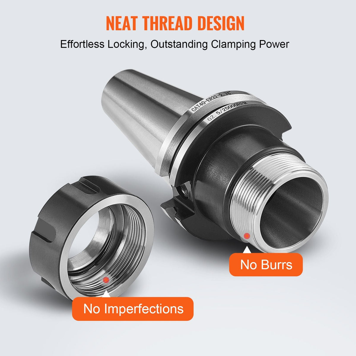 CAT40 Collet Holder ER 16/32 Collet Set, 35 PCs, SLN FMB ER16/32 APU Tool Holders Spring Steel Collet Chucks with 10 Pull Studs and 3 Wrenches, for Milling Machine Drill Presses Boring Machine