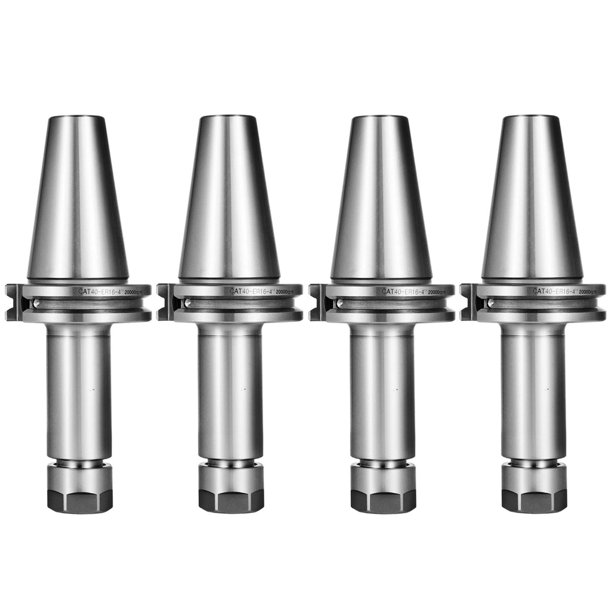 CAT40-ER16 COLLET CHUCK--4 CHUCKS Tool Holder Set 100mm