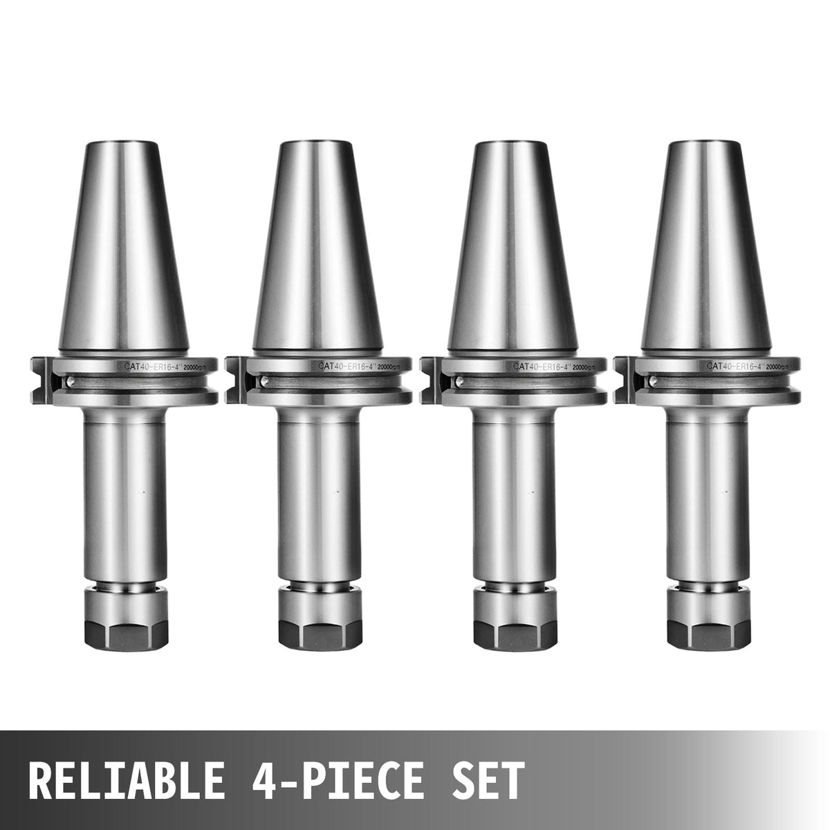CAT40-ER16 COLLET CHUCK--4 CHUCKS Tool Holder Set 100mm