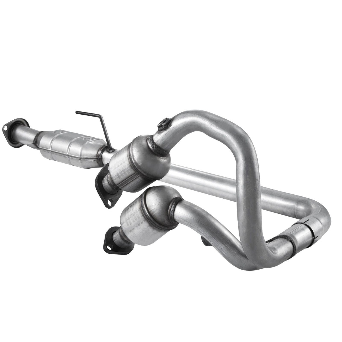 Catalytic Converter, 2 Pack, Compatible with 2004-2006 Jeep Wrangler 4.0L L6, Front, Rear, Replacement OE 645174, Stainless Steel Material High Flow Converter, for Exhaust Gas Purification