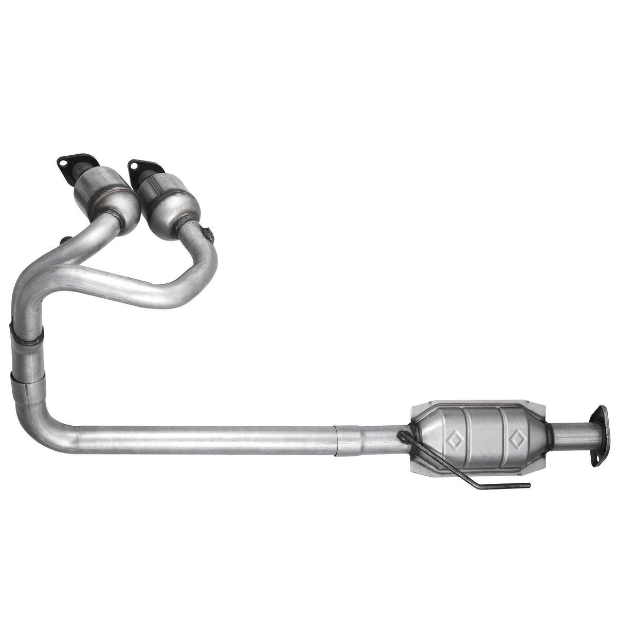Catalytic Converter, 2 Pack, Compatible with 2004-2006 Jeep Wrangler 4.0L L6, Front, Rear, Replacement OE 645174, Stainless Steel Material High Flow Converter, for Exhaust Gas Purification