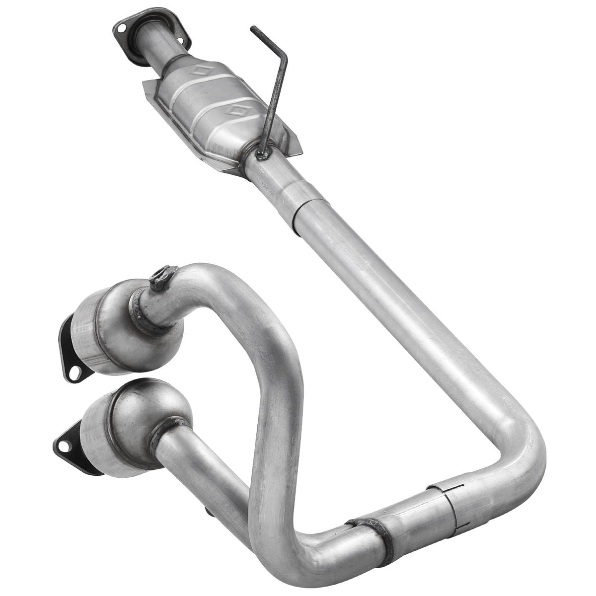 Catalytic Converter, 2 Pack, Compatible with 2004-2006 Jeep Wrangler 4.0L L6, Front, Rear, Replacement OE 645174, Stainless Steel Material High Flow Converter, for Exhaust Gas Purification