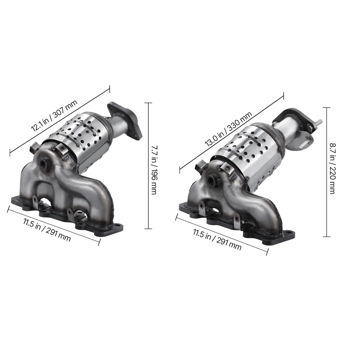 Catalytic Converter, 2 Pack, Compatible with Ford Police Interceptor Sedan Explorer FLEX Police Interceptor Utility Taurus/Lincoln MKS MKT MKZ, 3.5L V6, Front, Left, Right, Replacement OE 30585