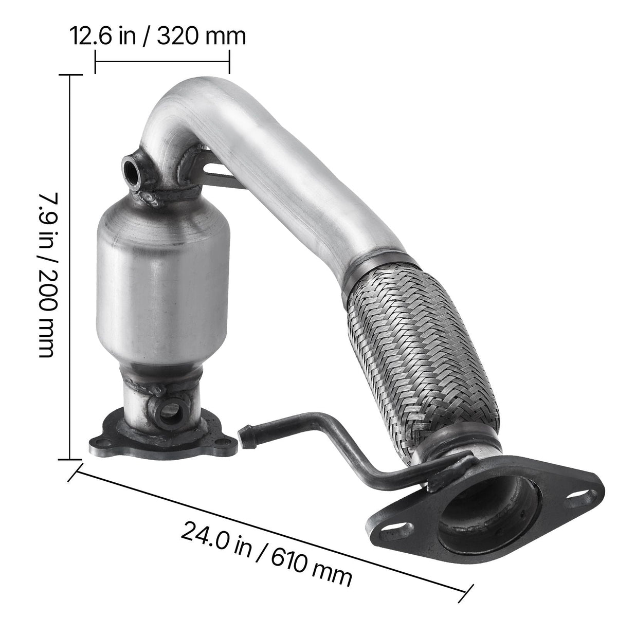 Catalytic Converter, Compatible with Chevrolet Equinox/GMC Terrain/Chevy Captiva Sport, 2.4L L4, Front, Replacement OE 16581 16796, Stainless Steel High Flow, for Exhaust Gas Purification