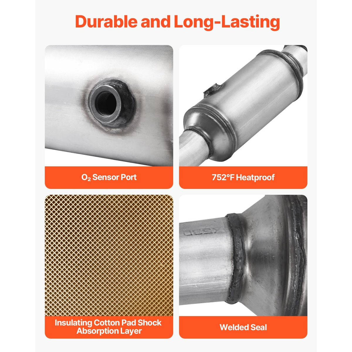 Catalytic Converter, Compatible with Chrysler 200 Sebring/Dodge Avenger Caliber Journey /Jeep Compass Patriot, 2.4L L4, Front, Replacement OE 54735, Stainless Steel, for Exhaust Gas Purification