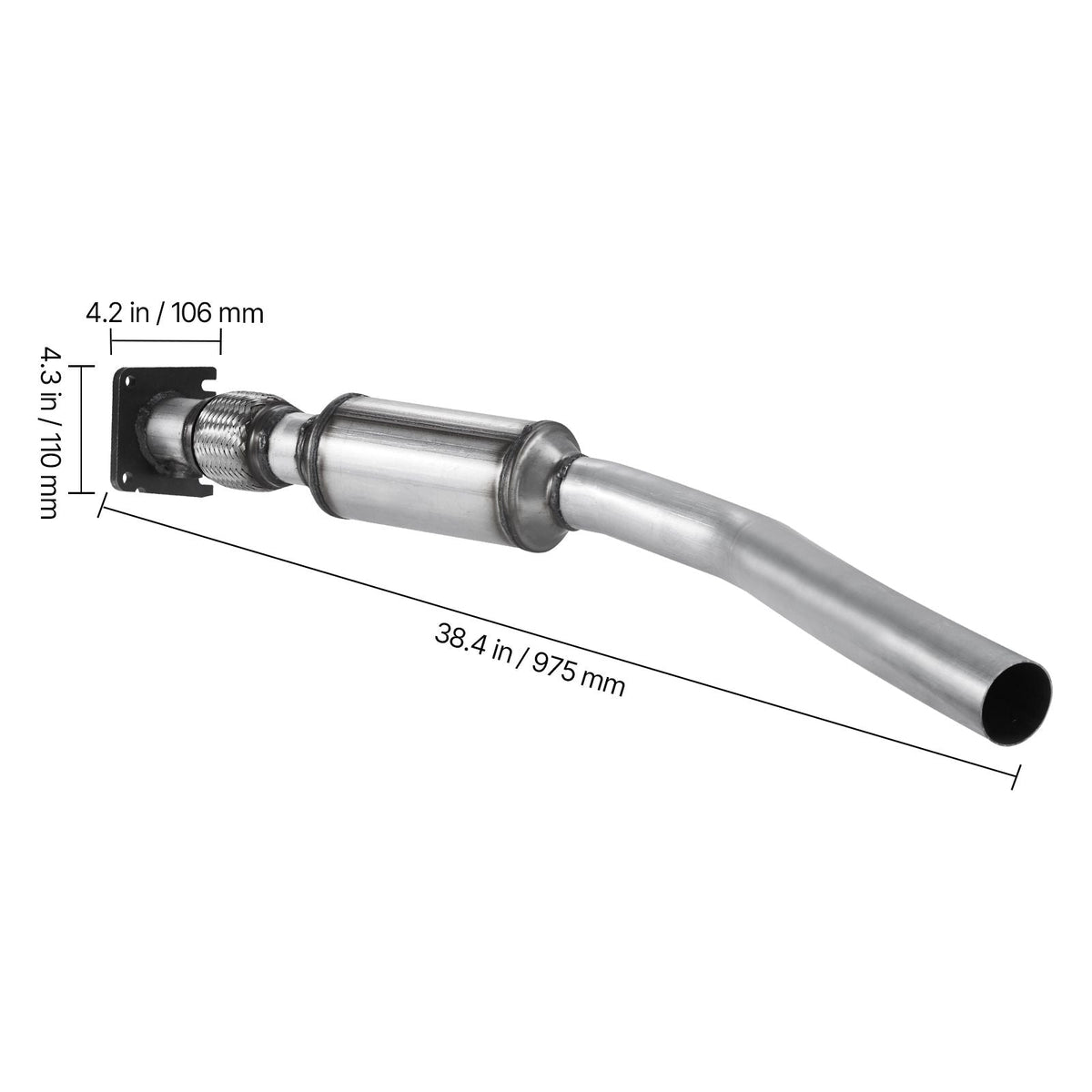 Catalytic Converter, Compatible with Chrysler 200 Sebring/Dodge Avenger Caliber Journey /Jeep Compass Patriot, 2.4L L4, Front, Replacement OE 54735, Stainless Steel, for Exhaust Gas Purification