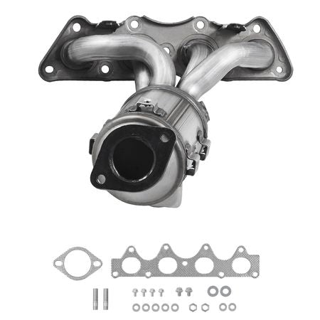 Catalytic Converter, Compatible with Kia Soul Rio/Hyundai Veloster Accent, 1.6L L4, Front, Replacement OE 674-891, 16680, Stainless Steel High Flow Converter, for Exhaust Gas Purification
