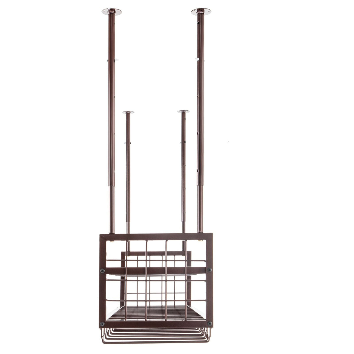 Ceiling Wine Glass Rack, 46.9 x 11.8 inch Hanging Wine Glass Rack, 18.9-35.8 inch Height Adjustable Hanging Wine Rack Cabinet, Coppery Wall-Mounted Wine Glass Rack Perfect for Bar Cafe Kitchen