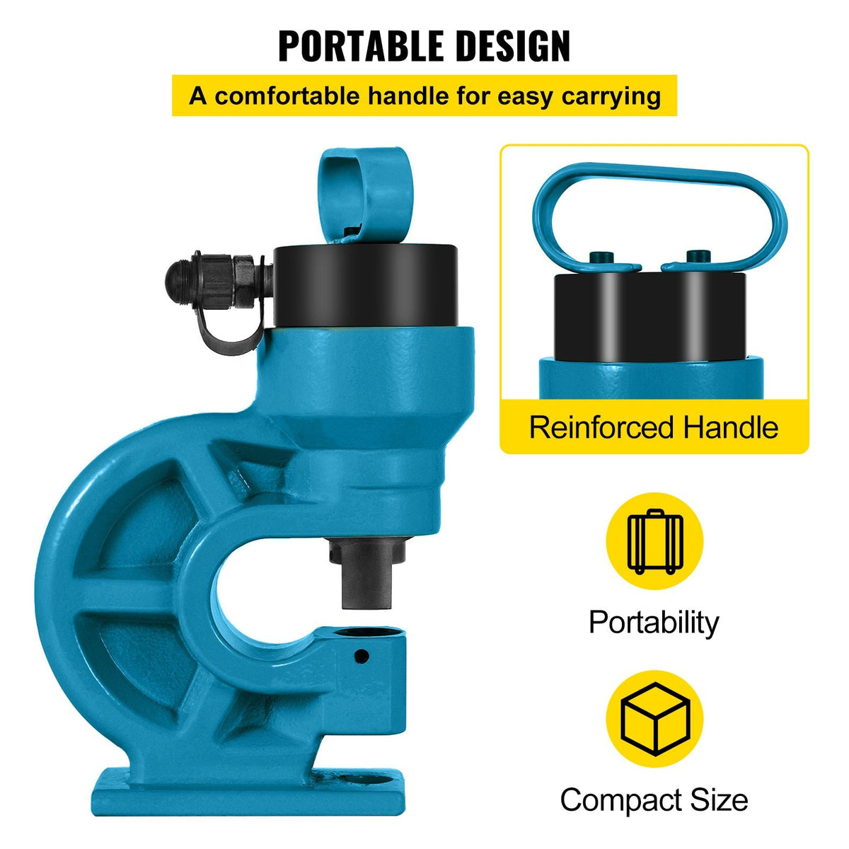 CH-60 Hydraulic Hole Punching Tool 31T Hole Digger Force Puncher Smooth Hole Puncher for Iron Plate Copper Bar Aluminum Stainless Steel