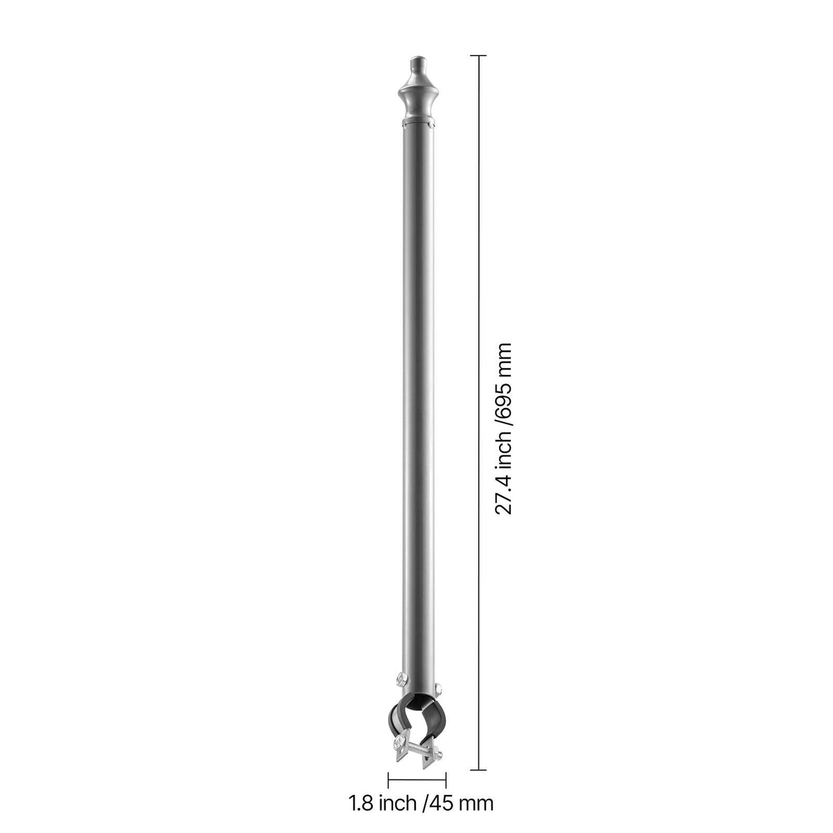 Chain Link Fence Extensions, 18 Packs 27.4" Extension Height, Galvanized Post Extender for 1.3" to 1.5" Top of Fence, U Bracket, Barbed Wire Extend Arm for Privacy, Prevent Dogs Jumping Out
