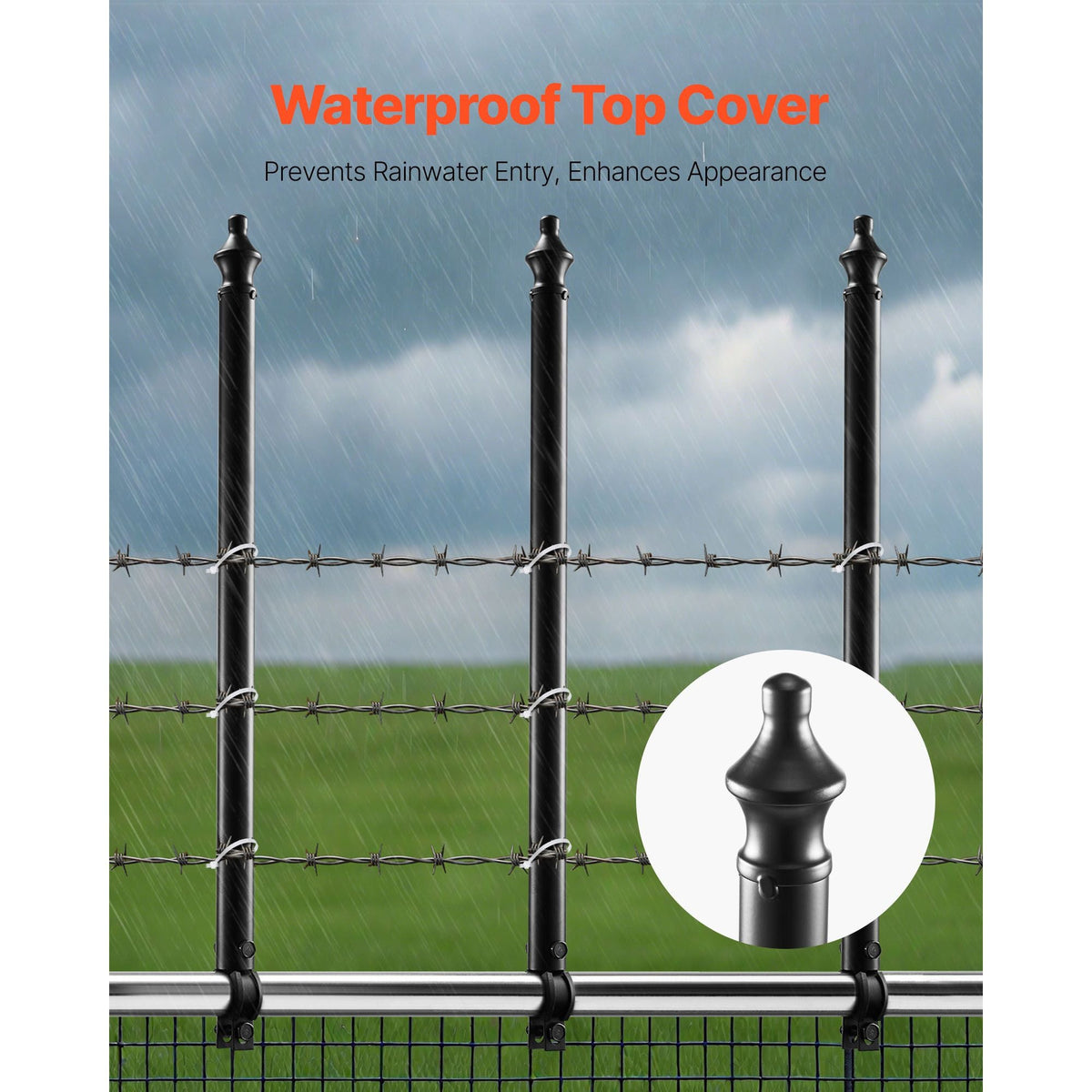 Chain Link Fence Extensions, 9 Packs 27.4" Extension Height, Galvanized Post Extender for 1.3" to 1.5" Top of Fence, U Bracket, Barbed Wire Extend Arm for Privacy, Prevent Dogs Jumping Out
