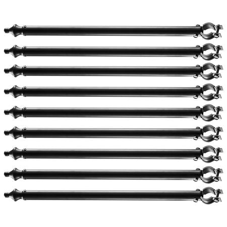 Chain Link Fence Extensions, 9 Packs 27.4" Extension Height, Galvanized Post Extender for 1.3" to 1.5" Top of Fence, U Bracket, Barbed Wire Extend Arm for Privacy, Prevent Dogs Jumping Out