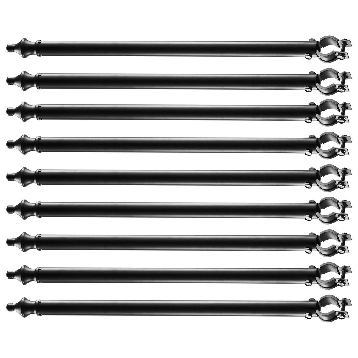 Chain Link Fence Extensions, 9 Packs 27.4" Extension Height, Galvanized Post Extender for 1.3" to 1.5" Top of Fence, U Bracket, Barbed Wire Extend Arm for Privacy, Prevent Dogs Jumping Out