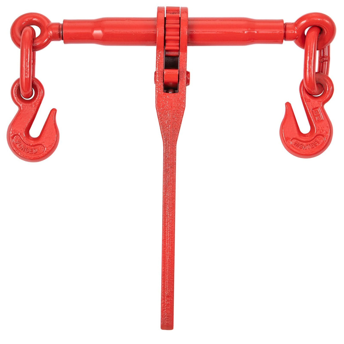 Chain Load Binder, 5/16\" Tie Down Kit with 5400LBS Working Load Capacity and Two Grab Hooks, Includes (4) Ratchet Binders - (4) 21\' Grade 80 Chains, Transport Load Package for Hauling, Towing