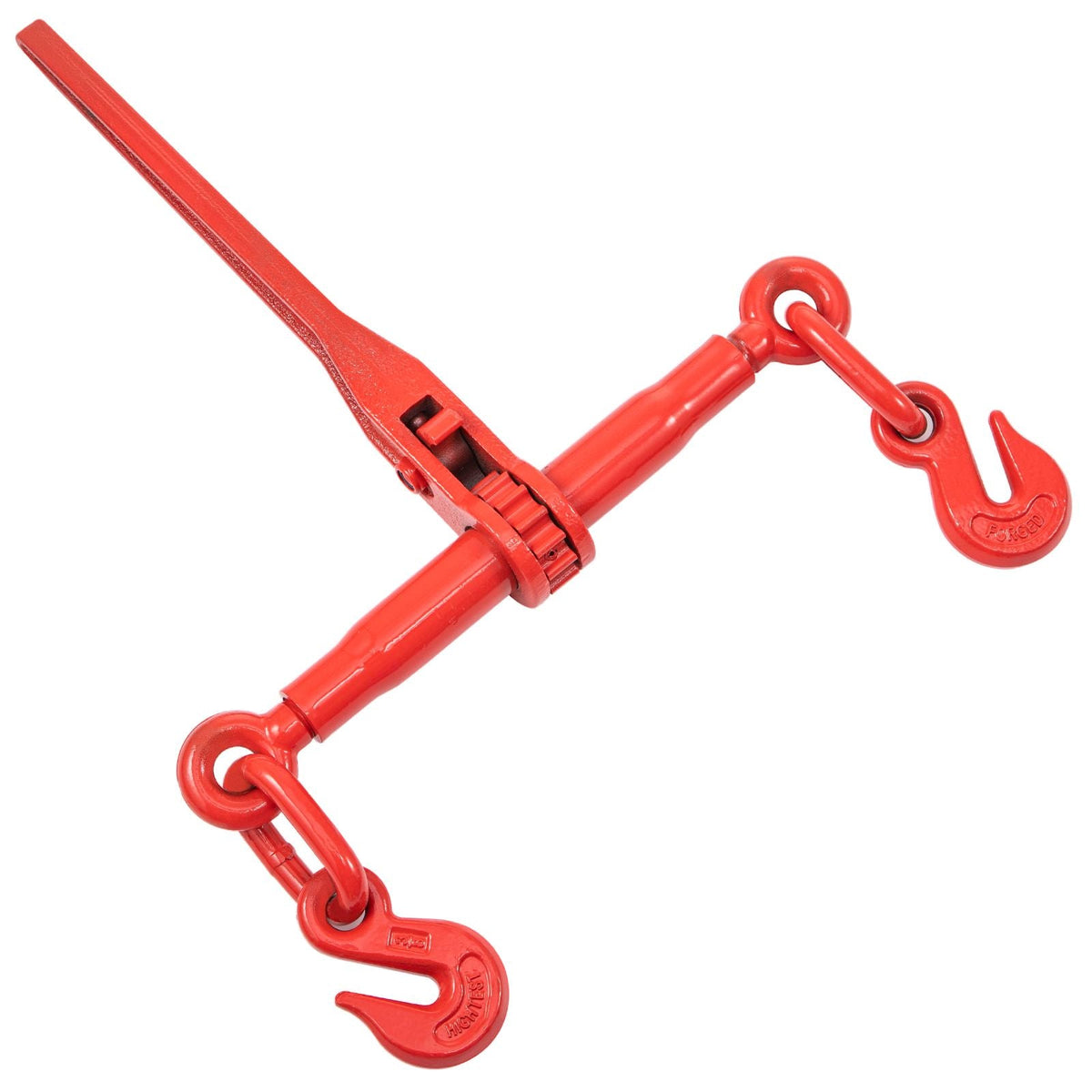 Chain Load Binder, 5/16\" Tie Down Kit with 5400LBS Working Load Capacity and Two Grab Hooks, Includes (4) Ratchet Binders - (4) 21\' Grade 80 Chains, Transport Load Package for Hauling, Towing