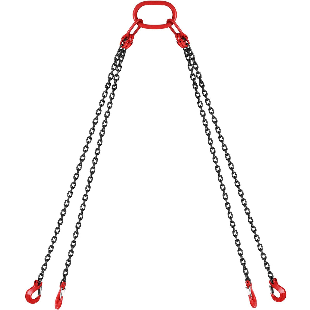 Chain Sling, 5/16 inch x 10 ft Lifting Chains with Hooks, G80 Engine Chain Hoist Lifts, 11000 lbs/5 Ton Capacity Lifting Sling Chains for Engine Hoist, Engine Lift Chain with 4 Leg Grab Hooks