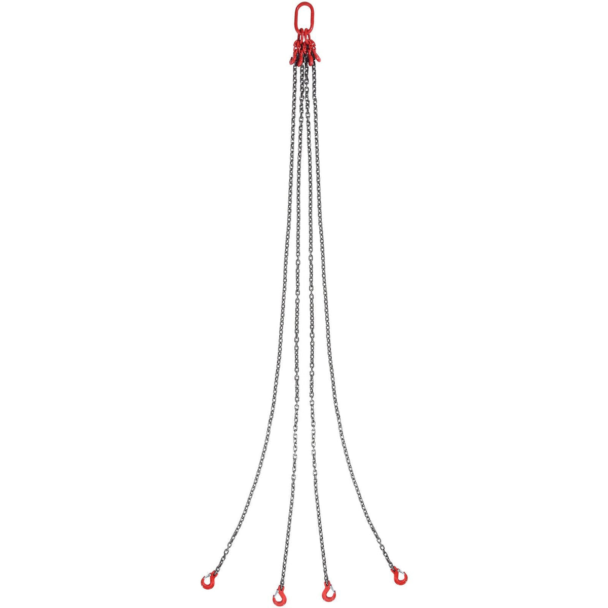 Chain Sling, 5/16 inch x 10 ft Lifting Chains with Hooks, G80 Engine Chain Hoist Lifts, 11000 lbs/5 Ton Lifting Sling Chains for Engine Hoist, Engine Lift Chain with 4 Leg Grab Hooks & Adjusters