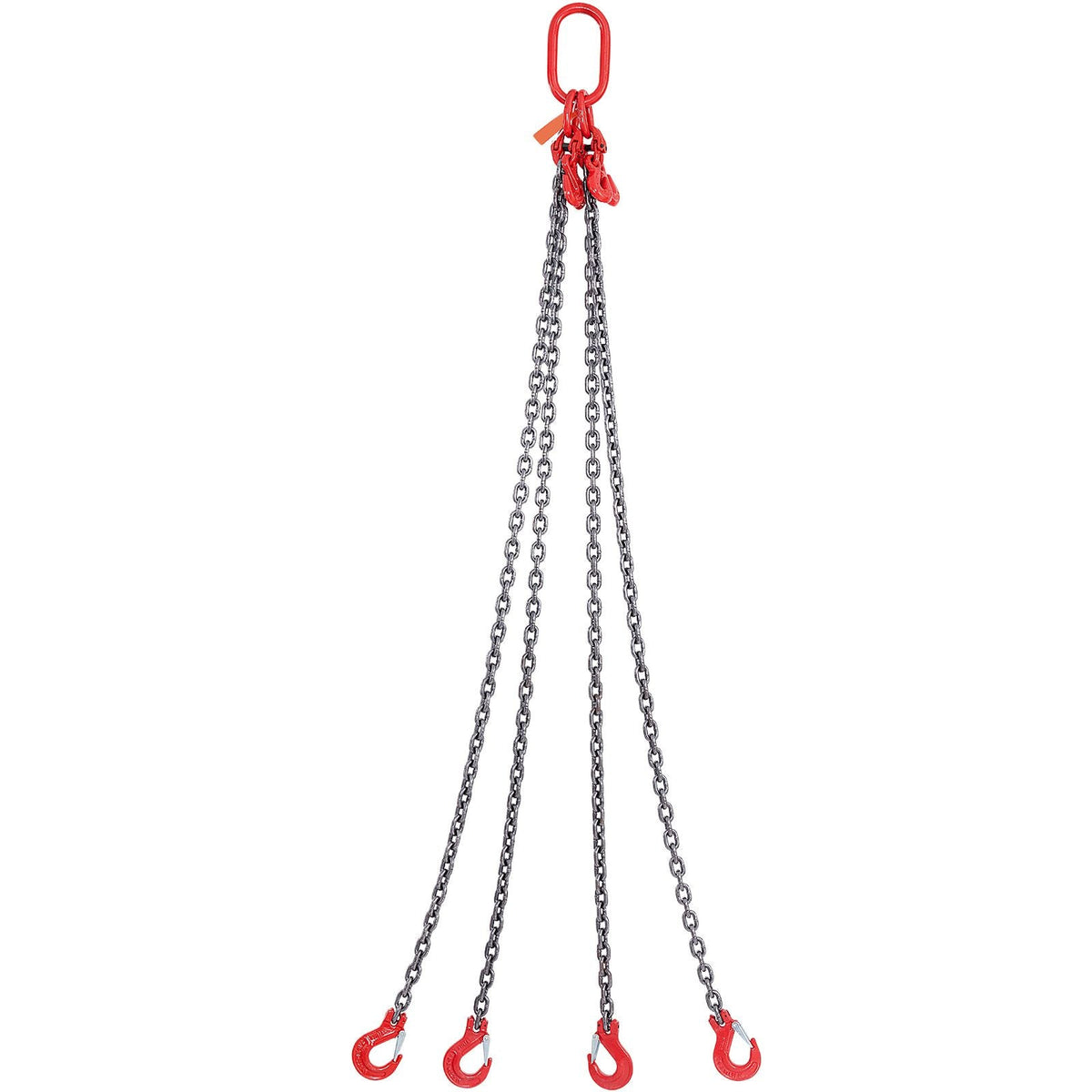 Chain Sling, 5/16 inch x 5 ft Lifting Chains with Hooks, G80 Engine Chain Hoist Lifts, 11000 lbs/5 Ton Lifting Sling Chains for Engine Hoist, Engine Lift Chain with 4 Leg Grab Hooks & Adjusters