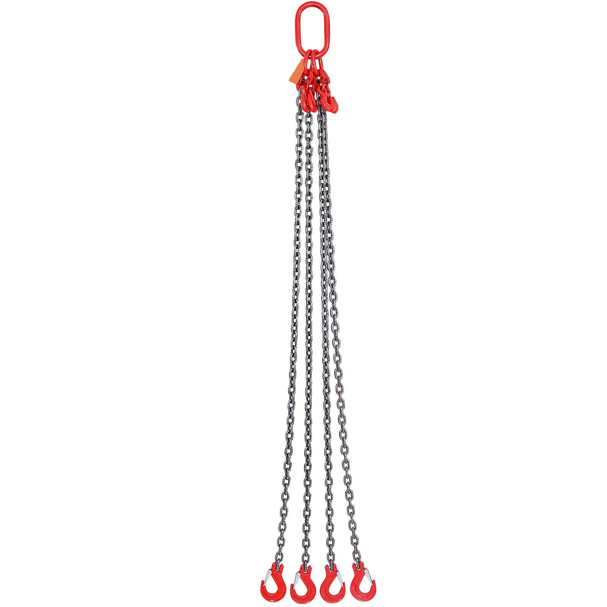 Chain Sling, 5/16 inch x 5 ft Lifting Chains with Hooks, G80 Engine Chain Hoist Lifts, 11000 lbs/5 Ton Lifting Sling Chains for Engine Hoist, Engine Lift Chain with 4 Leg Grab Hooks & Adjusters