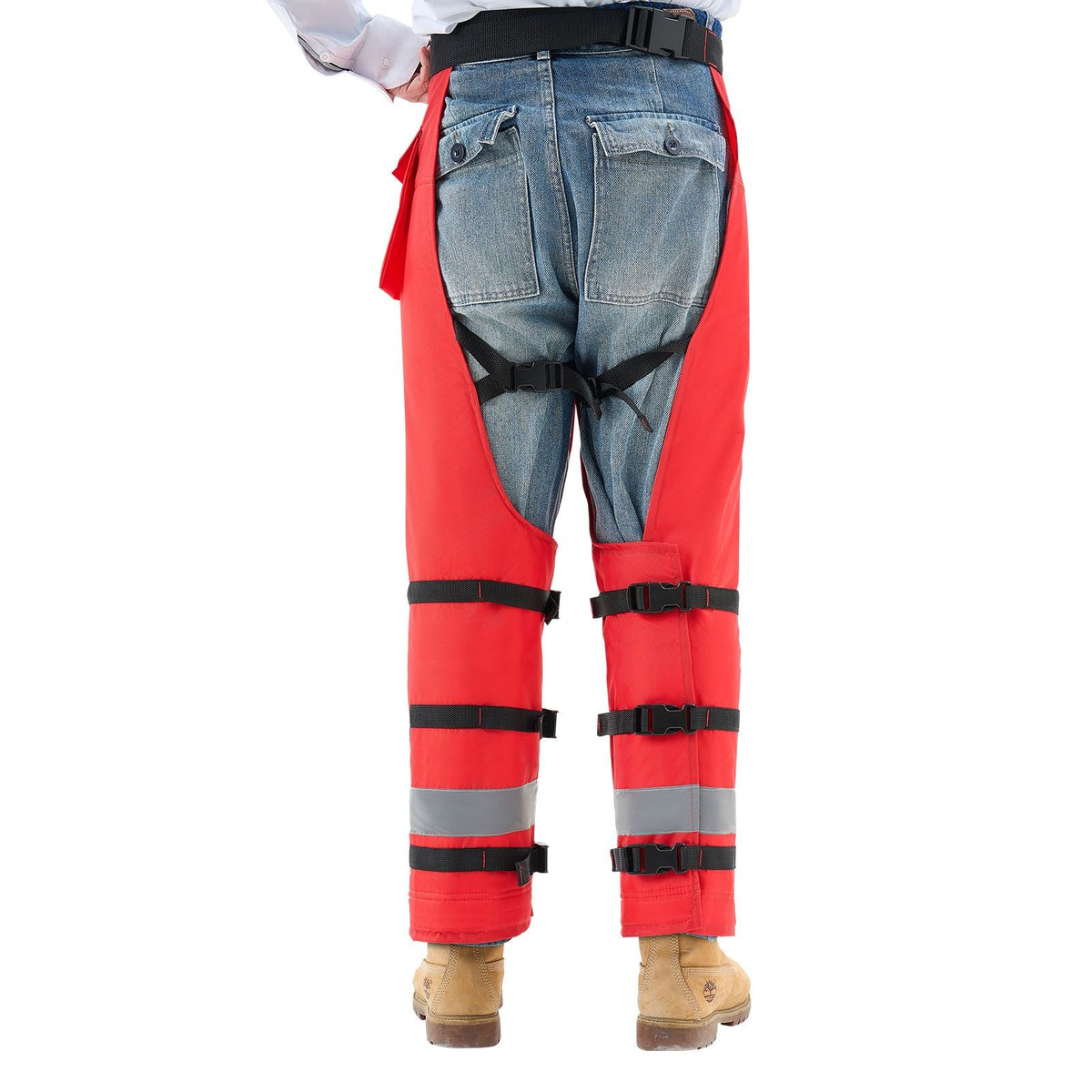 Chainsaw Chaps Wrap, Class D, 8 Layers Wrap Style Chainsaw Pants with Adjustable Belt & Gear Pocket, Chain Saw Chaps for Men/Women, Chainsaw Safety Equipment for Loggers Forest Workers, Large