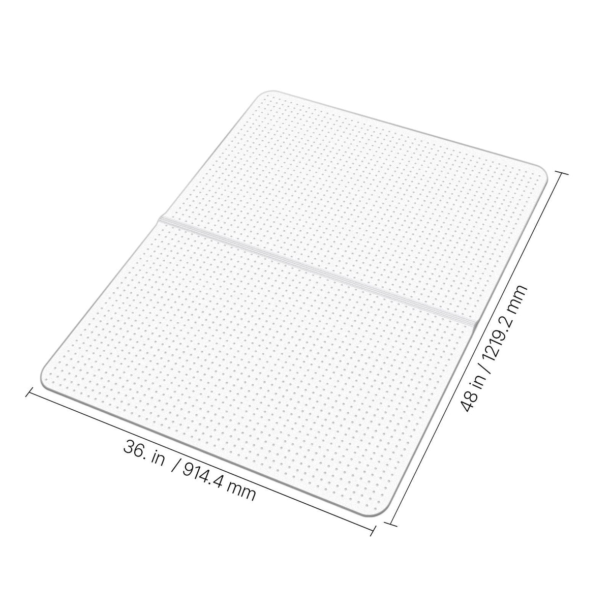Chair Mat, 36 x 48-inch Office Chair Mat for Carpeted Floors, Plastic Floor Protector Rug with Studded, Non-Slip & Easy to Clean, Smooth Glide Under Desk Rug for Home Office (Rectangular)