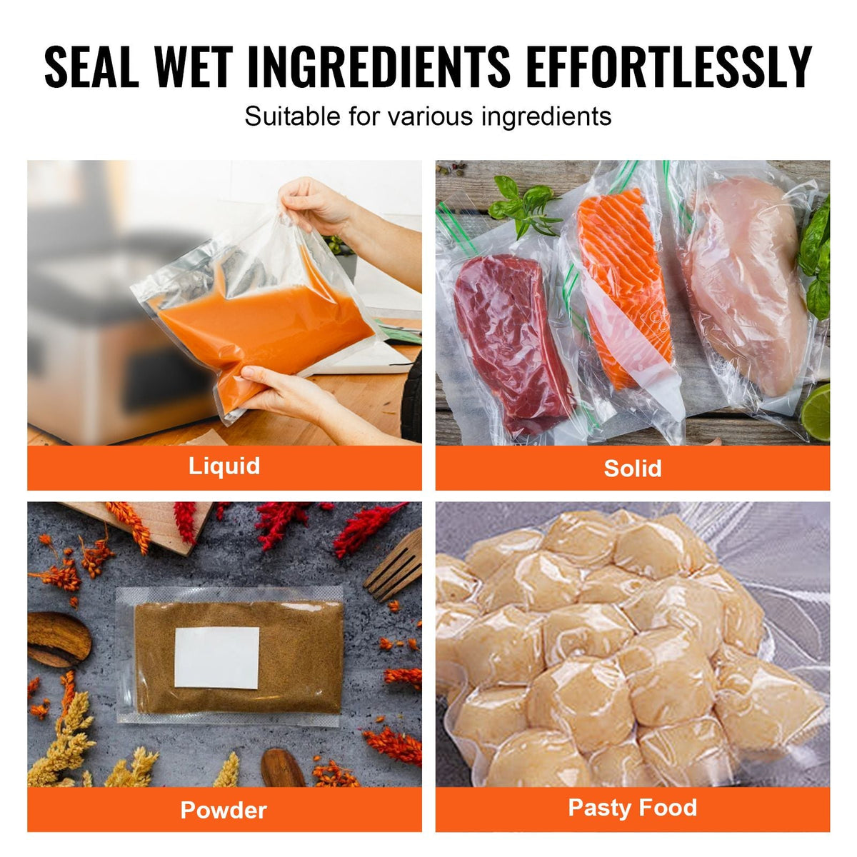 Chamber Vacuum Sealer, 1200W Sealing Power, Vacuum Packing Machine for Wet Foods, Meats, Marinades and More, Compact Size with 23.6 in Sealing Length, Applied in Home Kitchen and Commercial Use