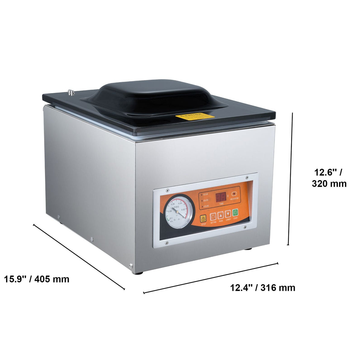 Chamber Vacuum Sealer, 260W Sealing Power, Vacuum Packing Machine for Wet Foods, Meats, Marinades and More, Compact Size with 10.2 in Sealing Length, Applied in Home Kitchen