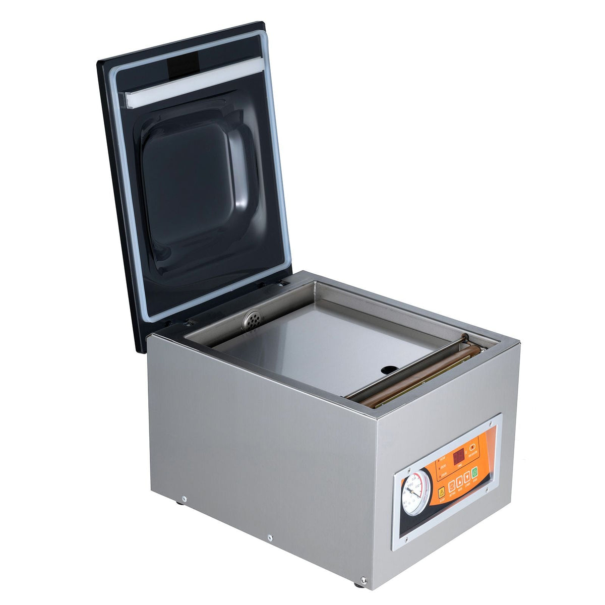 Chamber Vacuum Sealer, 260W Sealing Power, Vacuum Packing Machine for Wet Foods, Meats, Marinades and More, Compact Size with 10.2 in Sealing Length, Applied in Home Kitchen
