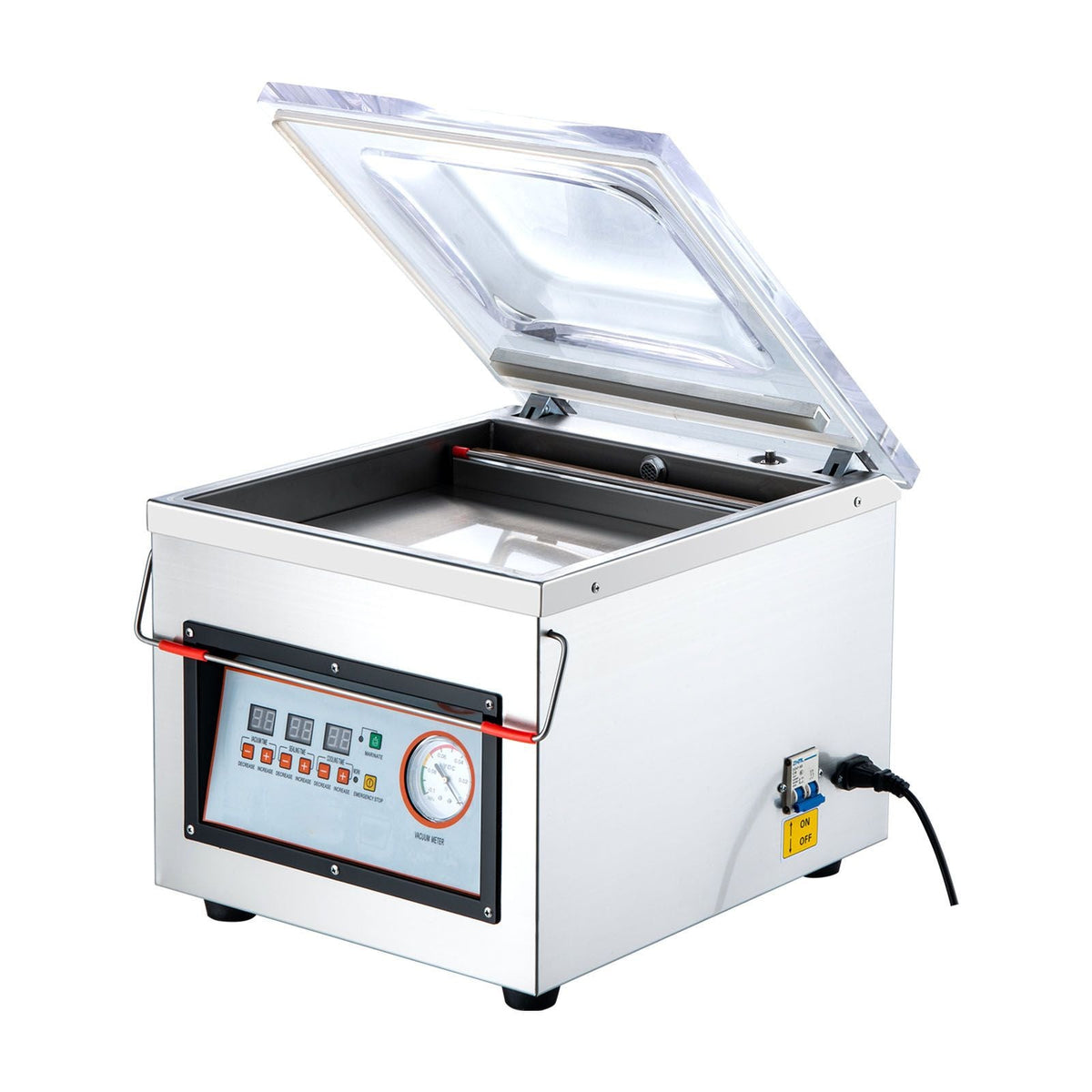 Chamber Vacuum Sealer, 320W Sealing Power, Vacuum Packing Machine for Wet Foods, Meats, Marinades and More, Compact Size with 12.6 in Sealing Length, Applied in Home Kitchen and Commercial Use