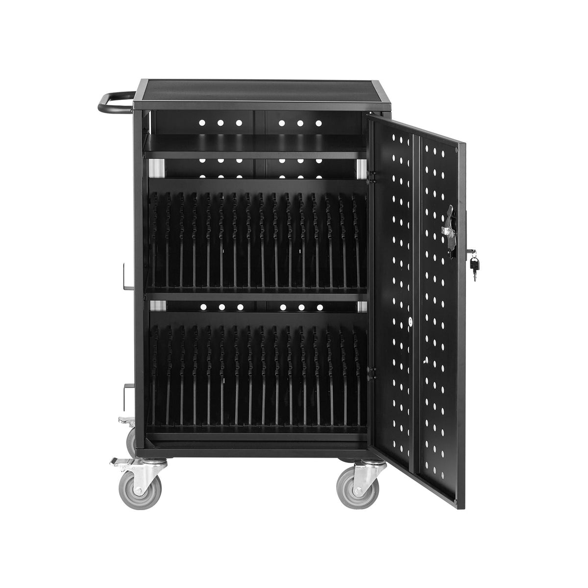Charging Cart, 32 Device Mobile Charging Station, Up to 15.6 in Screen Size, Office and Classroom Mobile Charging Cart, for Chromebook, Tablet and Laptop